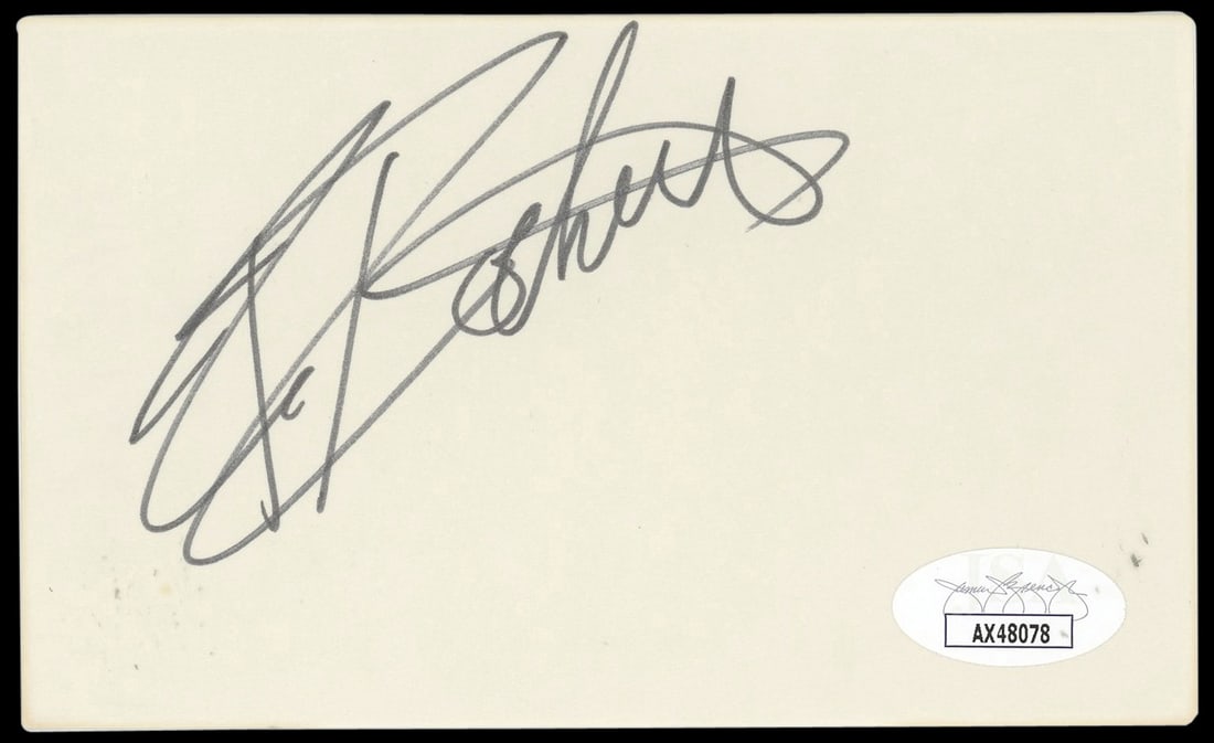 Rikki Rockett Signed 3x5 Index Card Poison JSA Authenticated (1 of 2)
