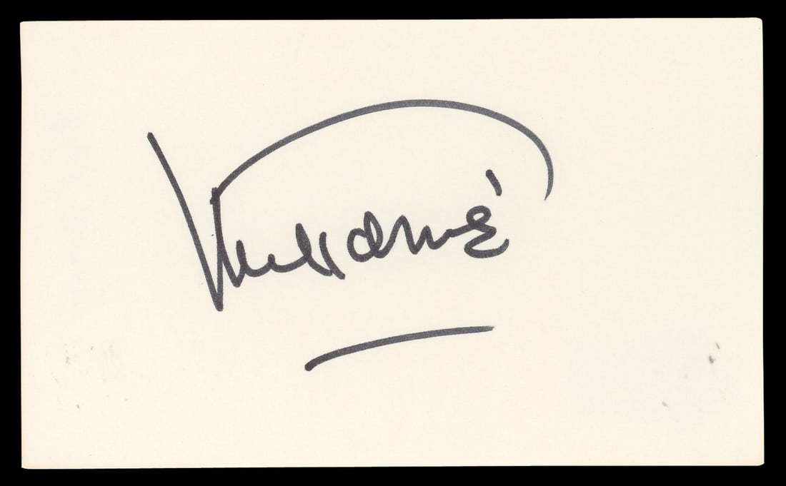 Mel Torme Authentic Signed 3x5 Index Card Beckett Authenticated (1 of 2)