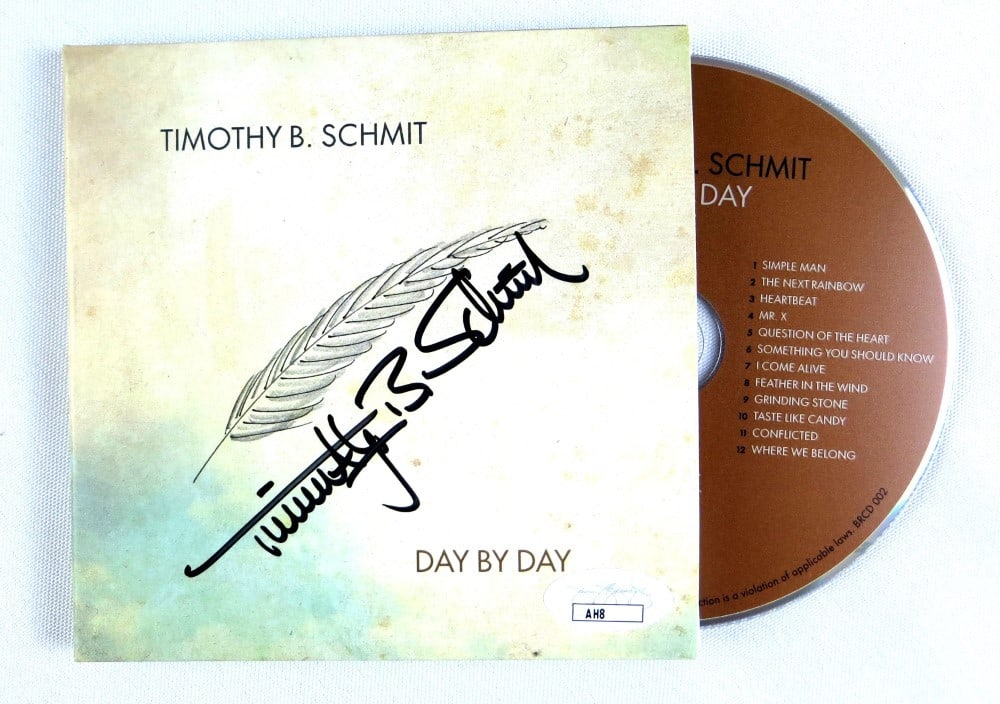 Timothy B. Schmit Eagles Day by Day Autographed CD Cover JSA (1 of 3)