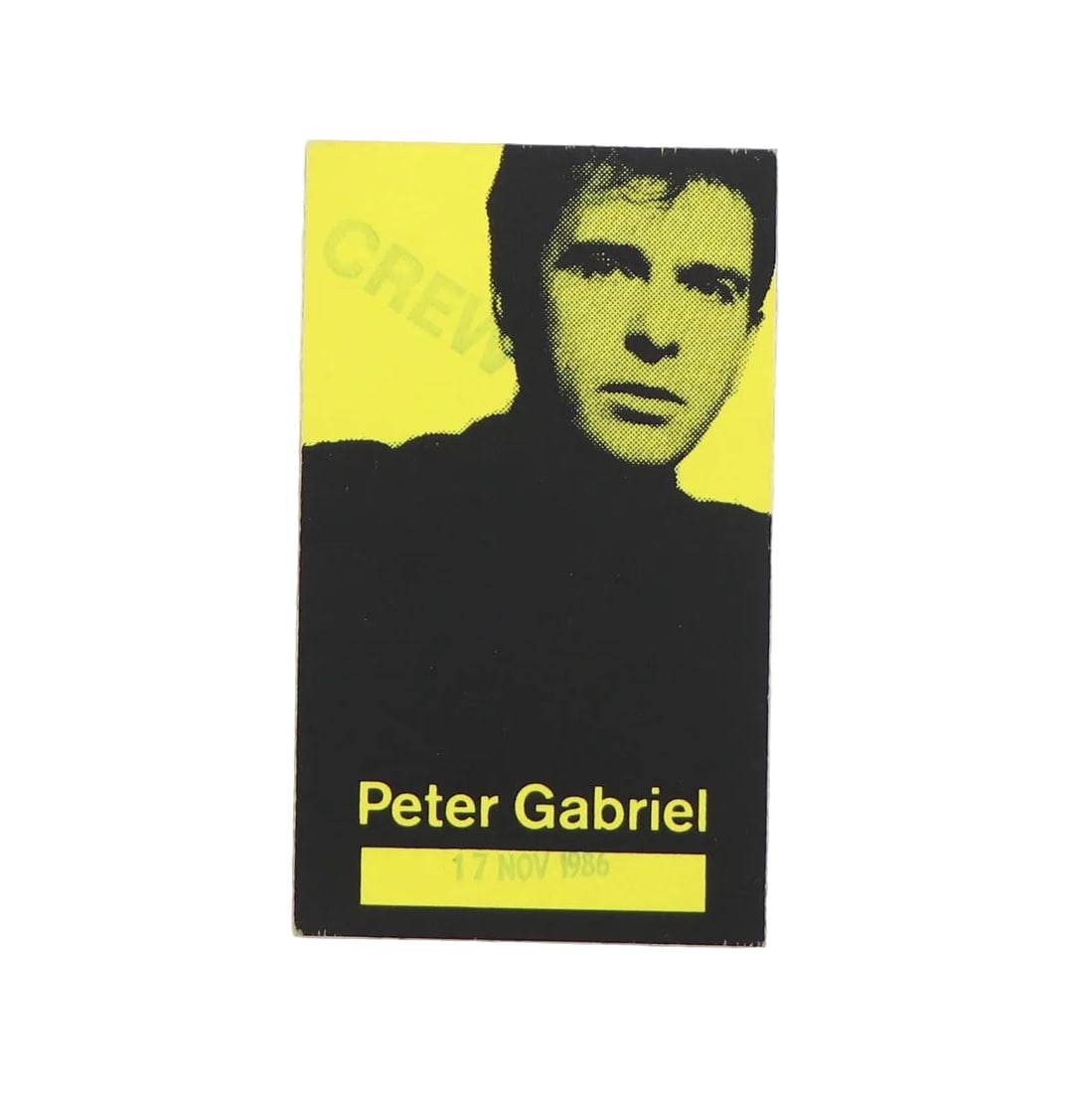 Vintage 1986 So Tour Crew Pass for Peter Gabriel (1 of 2)