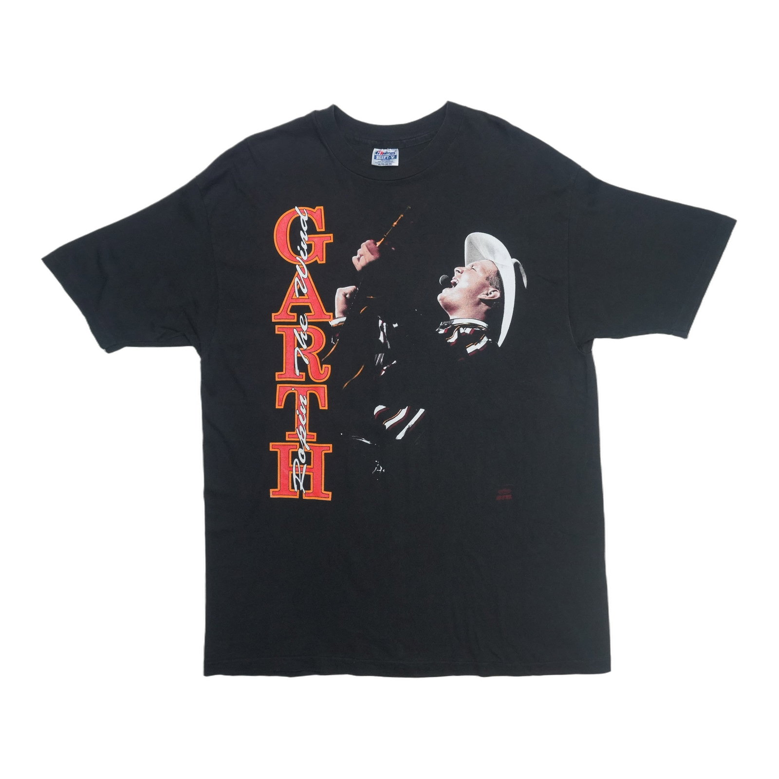 Garth Brooks Ropin The Wind 1990s Black Cotton Shirt XL (1 of 4)