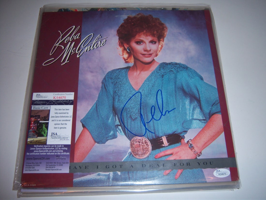 Signed Reba McEntire LP Have I Got a Deal for You JSA COA: Signed Reba McEntire LP Have I Got a Deal for You JSA COA This is an original LP record album titled "Have I Got a Deal for You" signed by Reba McEntire. The album features Reba McEntire on the cover 