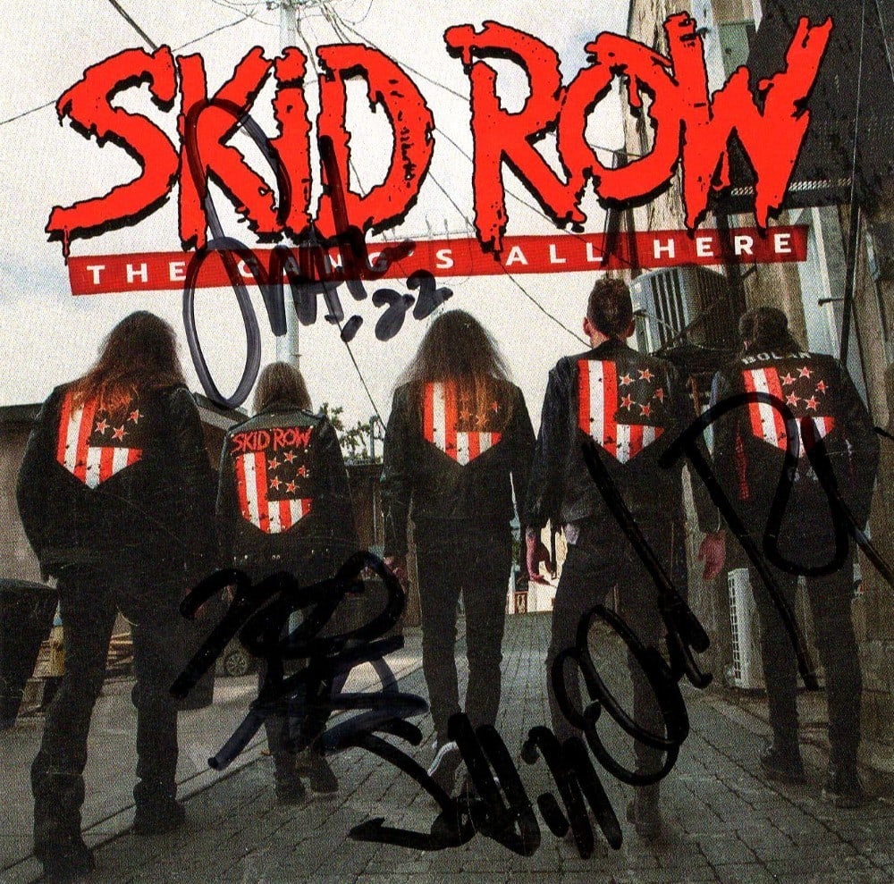 Skid Row Band Autographed CD Insert by Sabo Bolan Hill Beckett Authenticated (1 of 3)