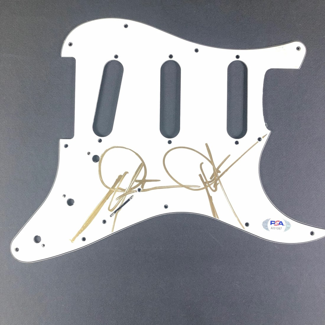 Autographed Dwight Yoakam Guitar Pickguard With PSA/DNA Authentication: Autographed Dwight Yoakam Guitar Pickguard With PSA/DNA Authentication This is a pickguard personally autographed by Dwight Yoakam. The signature has been authenticated by PSA/DNA, ensuring its authen