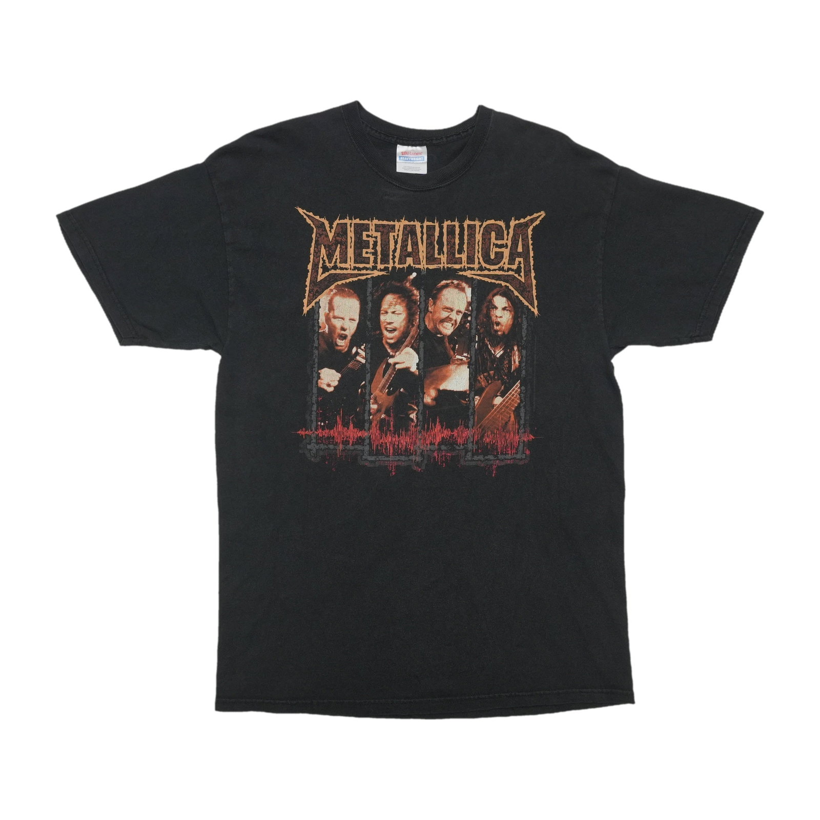 Vintage 2000s Metallica Black Cotton Tee Large: Vintage 2000s Metallica Black Cotton Tee Large This is an original vintage Metallica shirt from the 2000s, not a modern reproduction. Made from 100% cotton, it features a black color and comes in a ta