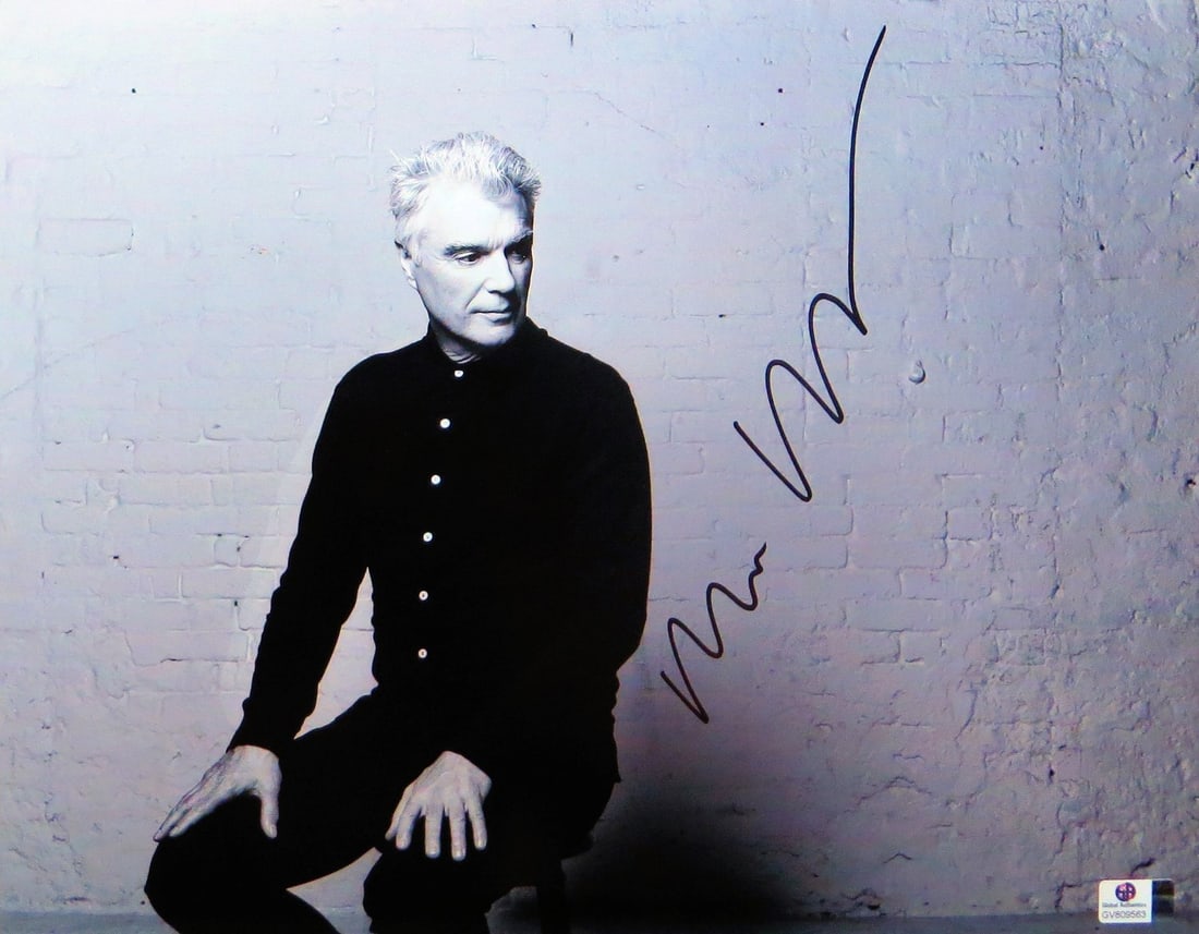 Davis Byrne Signed 11x14 Talking Heads Photo Global Authentics Certified (1 of 2)