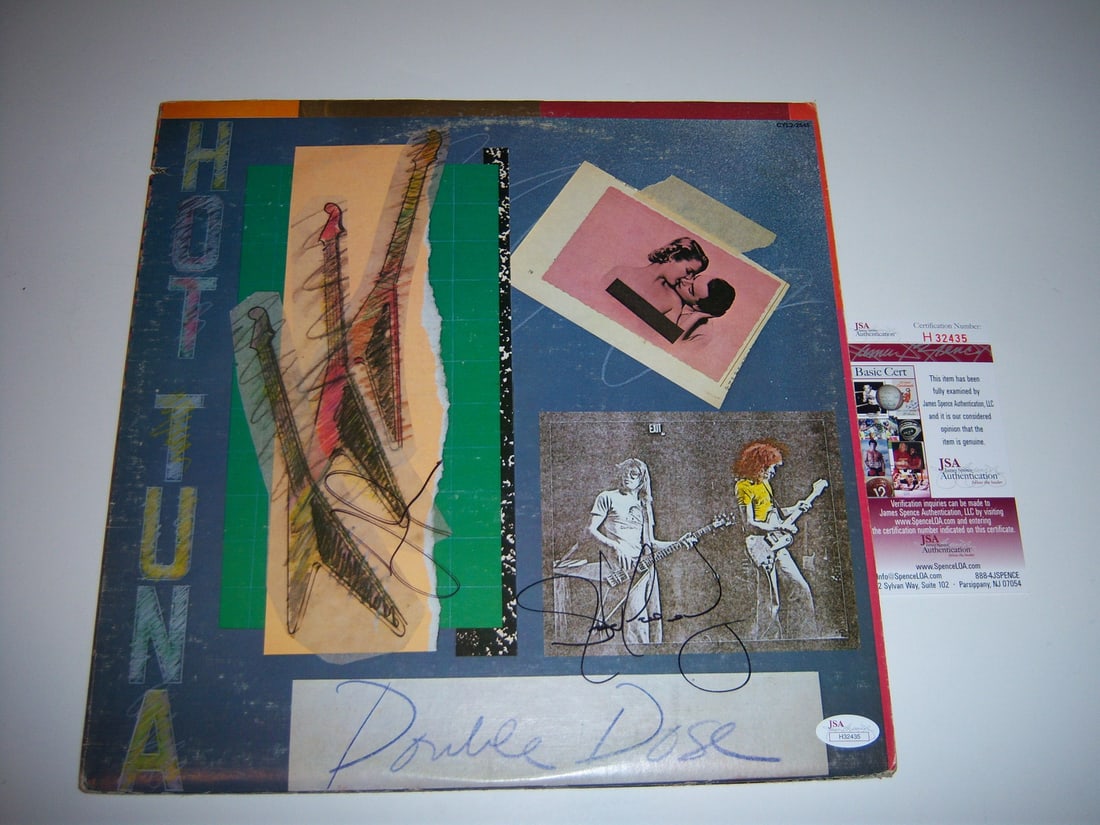 Signed Hot Tuna Double Dose LP Album Jack Casady Jorma Kaukonen JSA Authenticated: Signed Hot Tuna Double Dose LP Album Jack Casady Jorma Kaukonen JSA Authenticated This is an original Hot Tuna "Double Dose" LP record album, signed by Jack Cassady and Jorma Kaukonen. Authenticated b