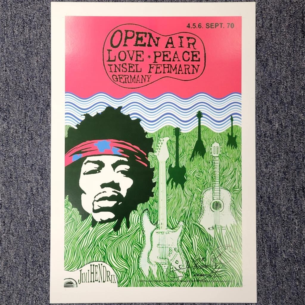 Jimi Hendrix Foundation 2014 Official Lithograph Music Poster 13x19 Art Print: Jimi Hendrix Foundation 2014 Official Lithograph Music Poster 13x19 Art Print This is a 2014 official Jimi Hendrix Foundation lithograph art print poster featuring a music theme. The print showcases J