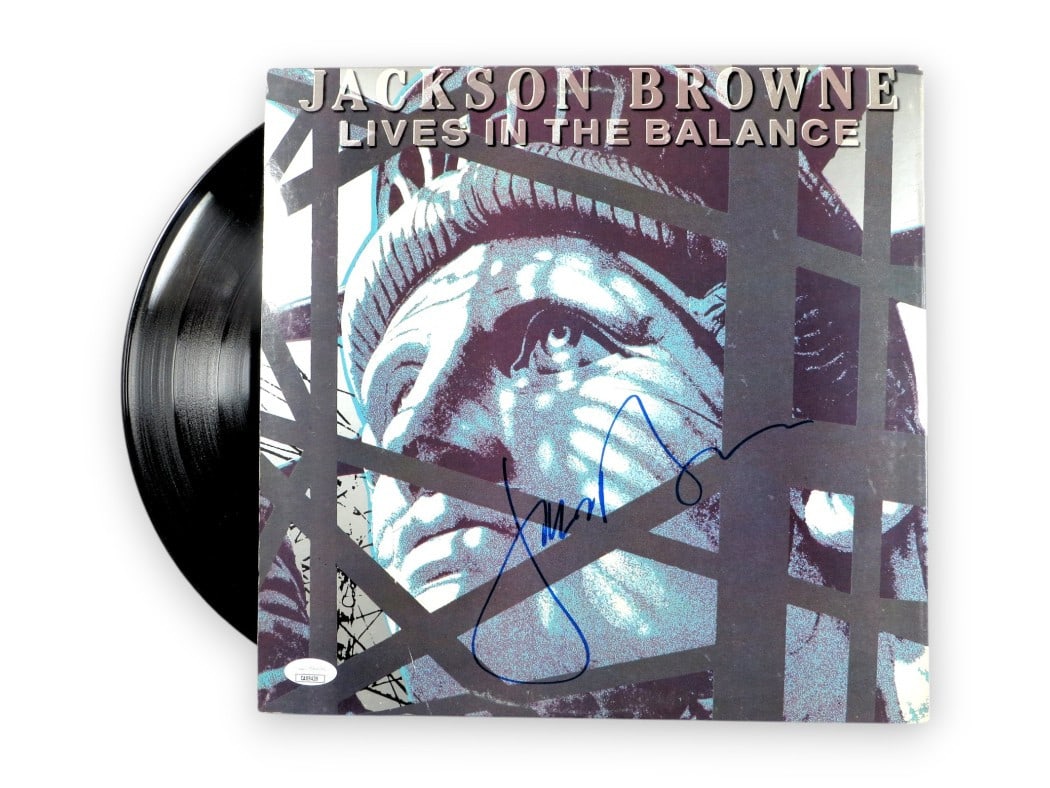 Jackson Browne Lives in the Balance Signed Album Cover JSA Authenticated (1 of 4)