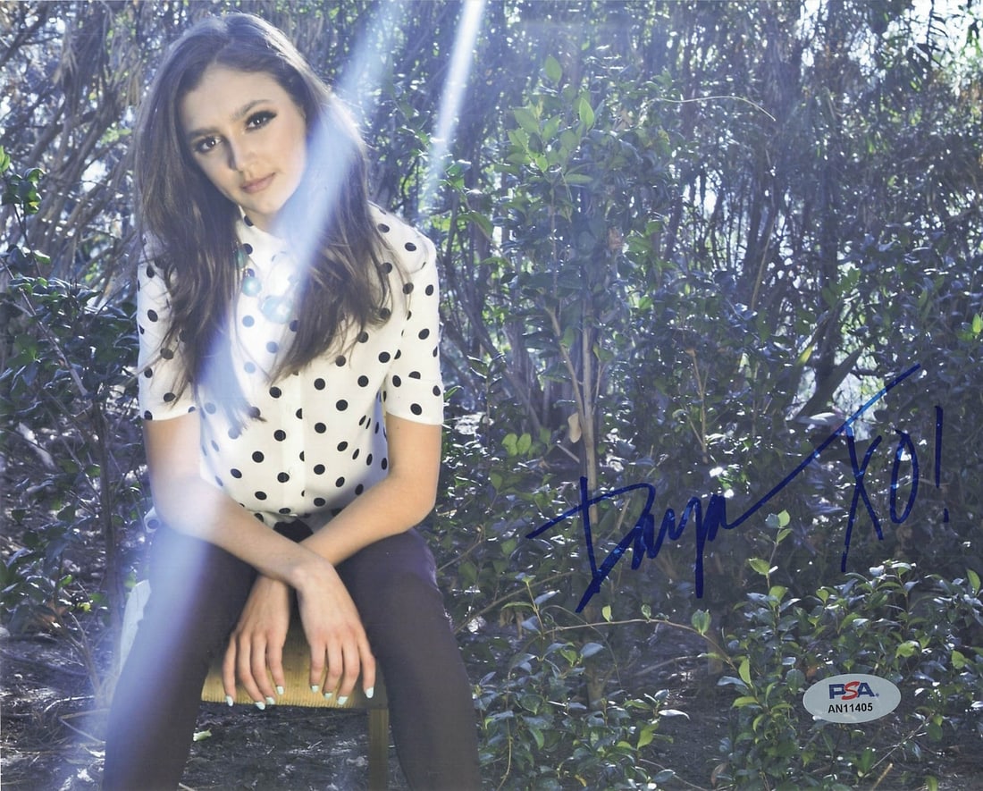 Daya Autographed 8x10 Photo PSA/DNA Certified Original: Daya Autographed 8x10 Photo PSA/DNA Certified Original This is an original, professionally printed 8x10 photograph signed by the talented singer Daya. The authenticity of her signature has been verifi