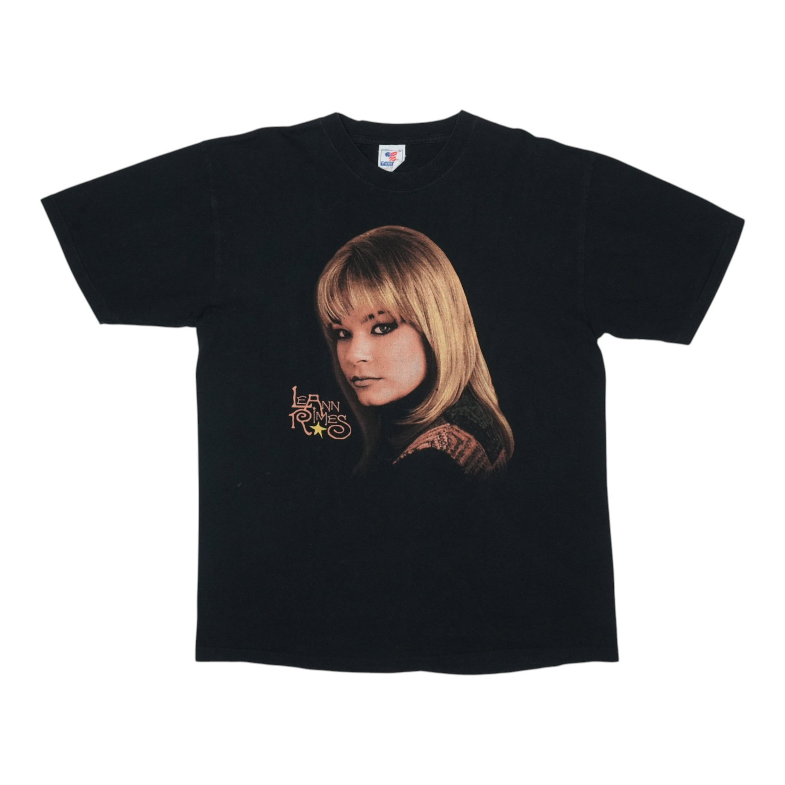 Vintage Leann Rimes 1998 Tour Black Cotton Shirt Something To Talk About (1 of 6)
