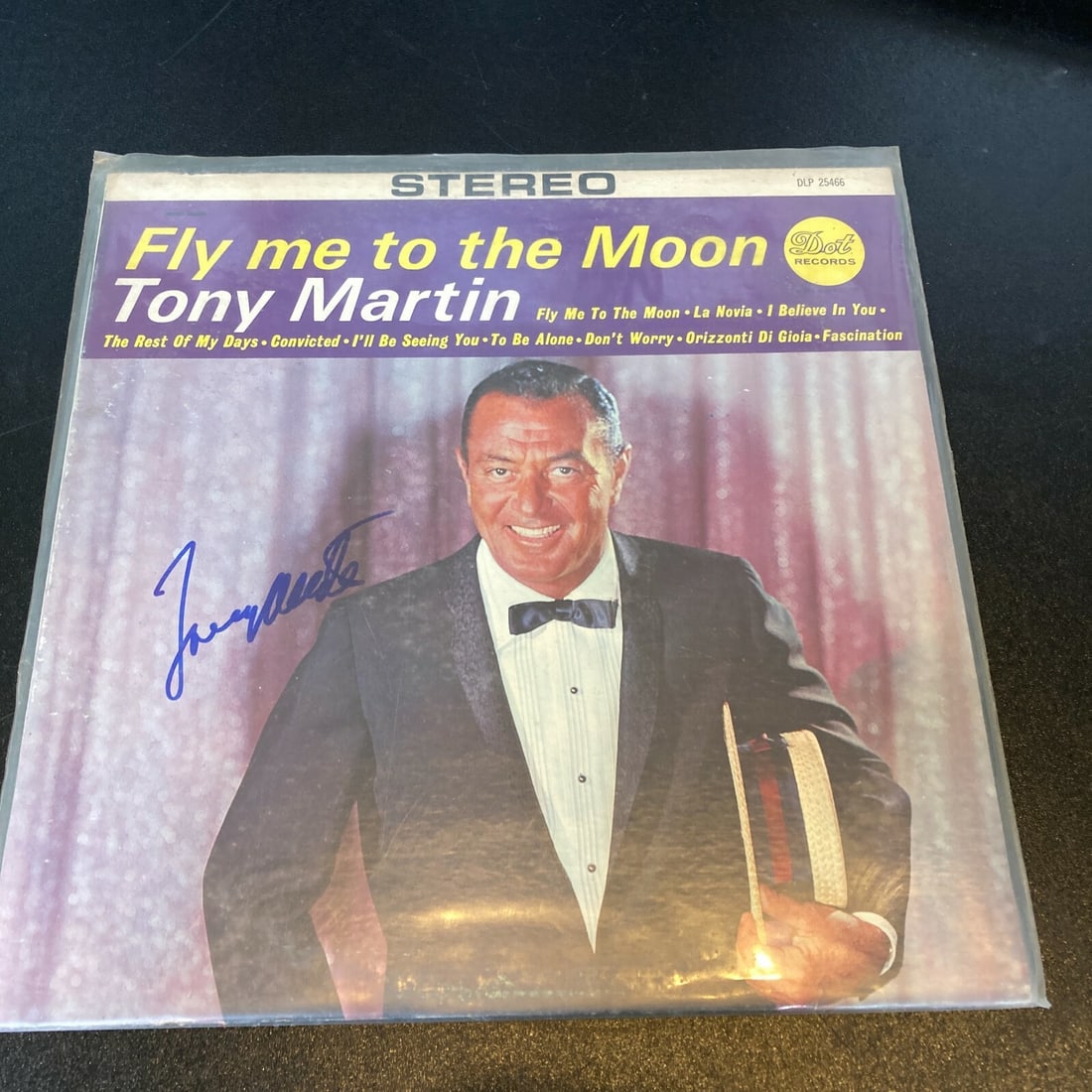 Tony Martin Autographed Vintage LP Record PSA JSA Certified: Tony Martin Autographed Vintage LP Record PSA JSA Certified This vintage LP record is autographed by Tony Martin, making it a rare addition for collectors and music enthusiasts alike. The signature is
