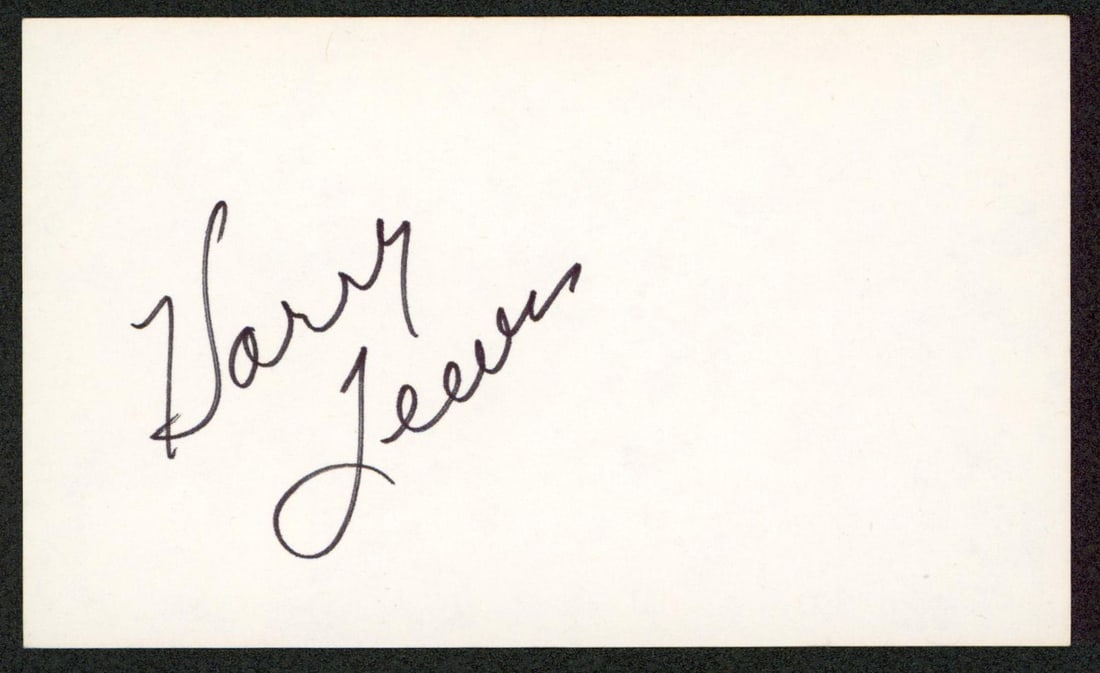 Harry Lewis signed 3x5 index card In The Mud BAS authenticated (1 of 2)