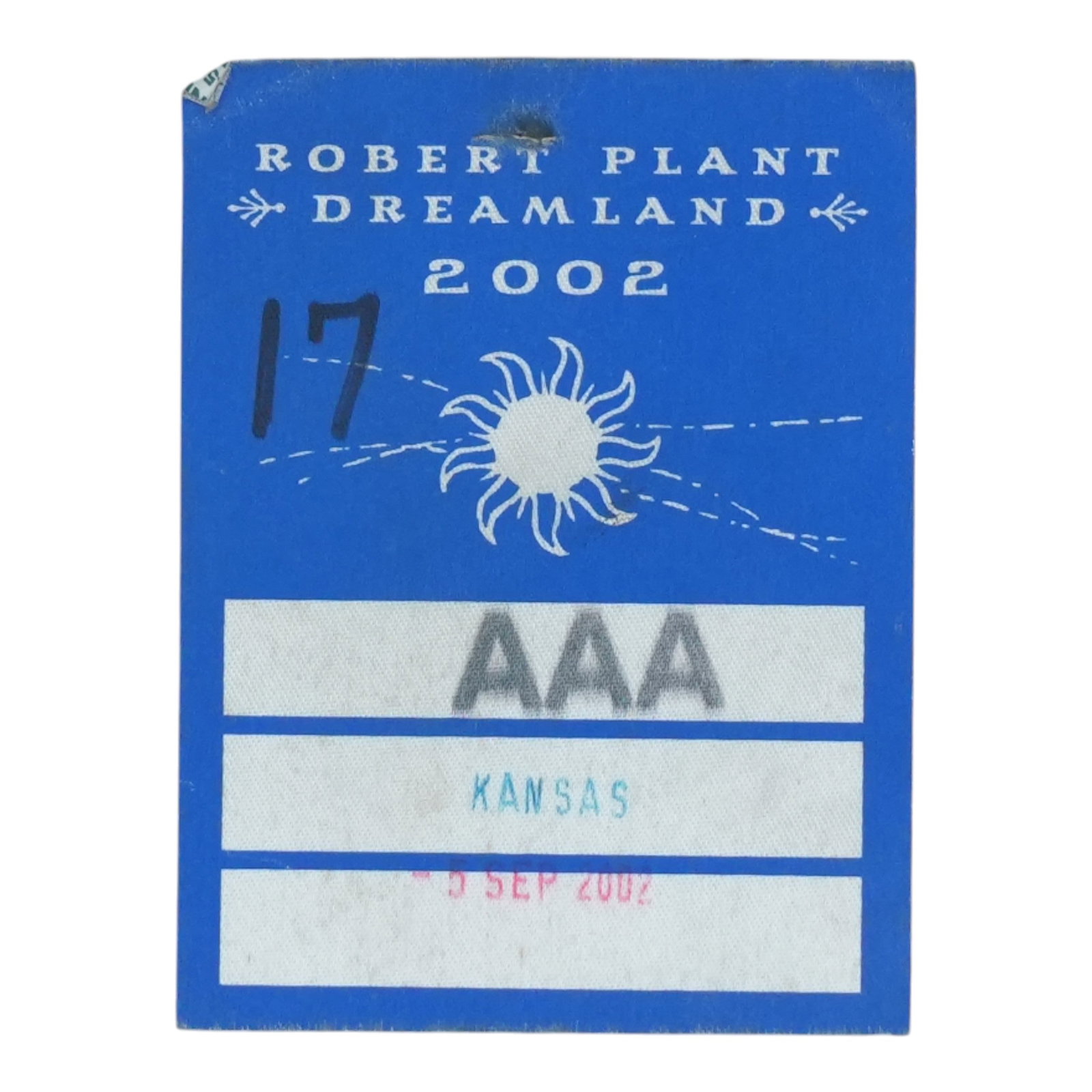 Vintage 2002 Robert Plant Concert Backstage Pass Dreamland (1 of 2)