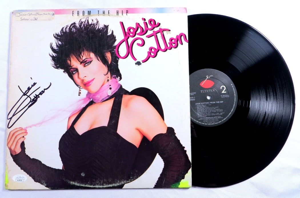 From the Hip Album Cover Signed by Josie Cotton with JSA Authentication: From the Hip Album Cover Signed by Josie Cotton with JSA Authentication This is an original record album cover for "From the Hip" autographed by Josie Cotton. The item includes both the signed album c