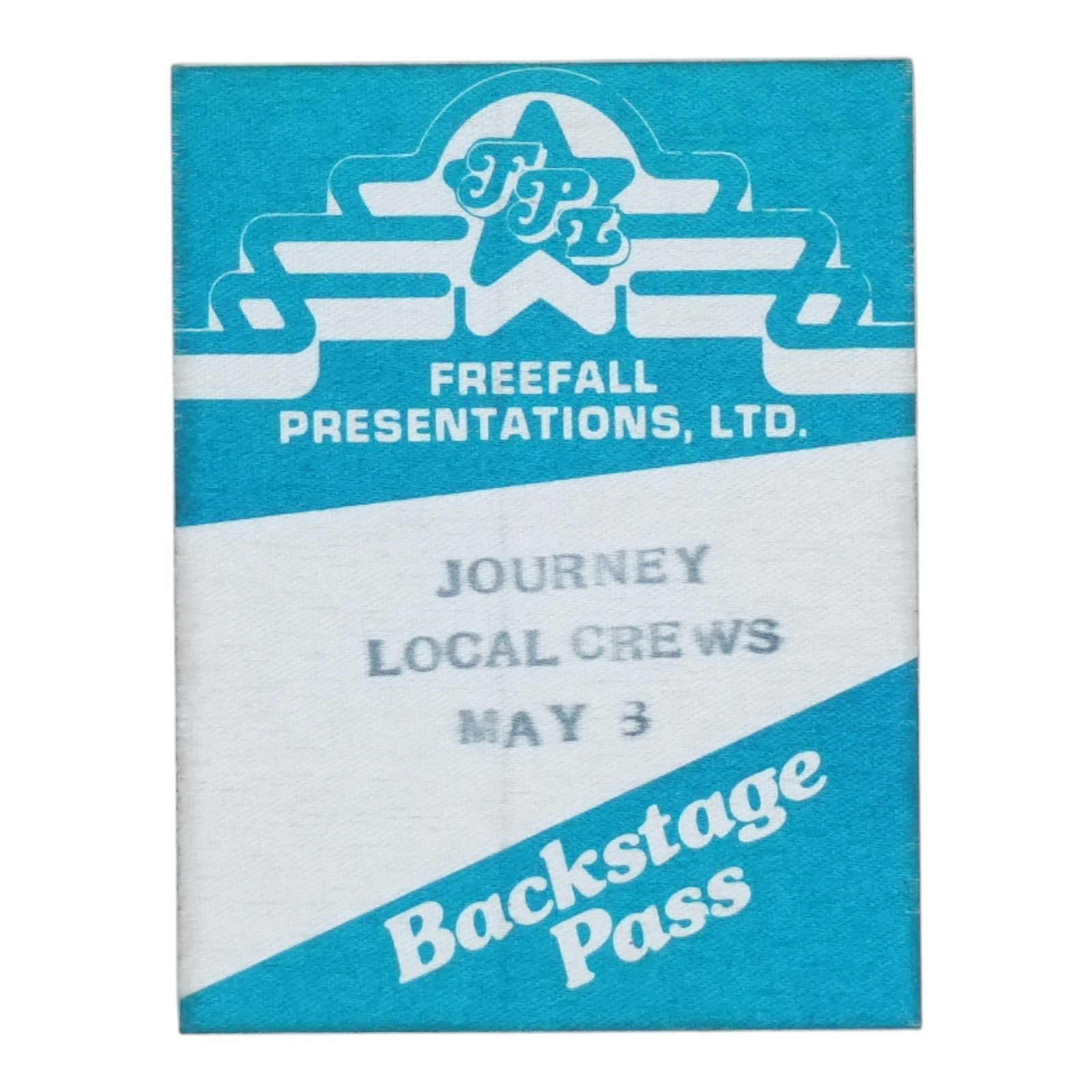 1980s Journey concert tour backstage pass (1 of 2)