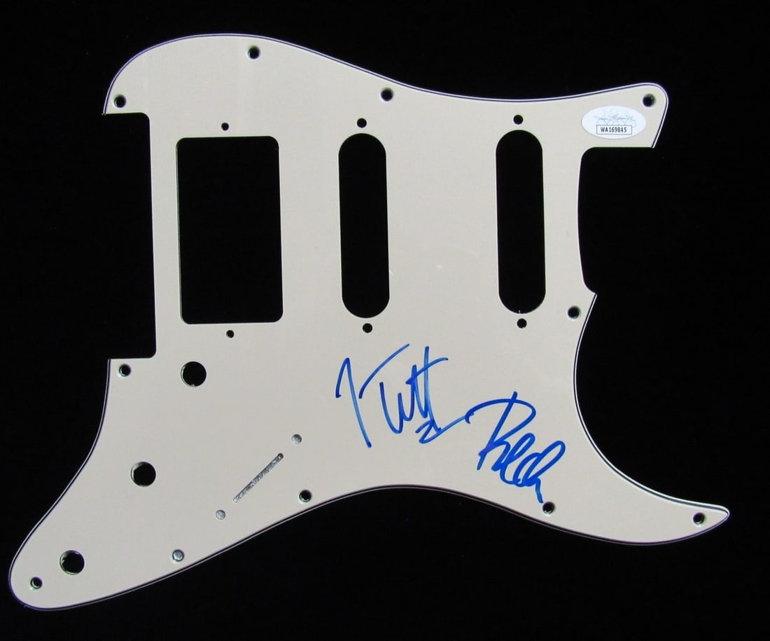Joe Elliott and Phil Collen Signed Pickguard with JSA Authentication: Joe Elliott and Phil Collen Signed Pickguard with JSA Authentication This guitar pick guard has been hand signed by Joe Elliott and Phil Collen of Def Leppard. It is an original item and includes auth