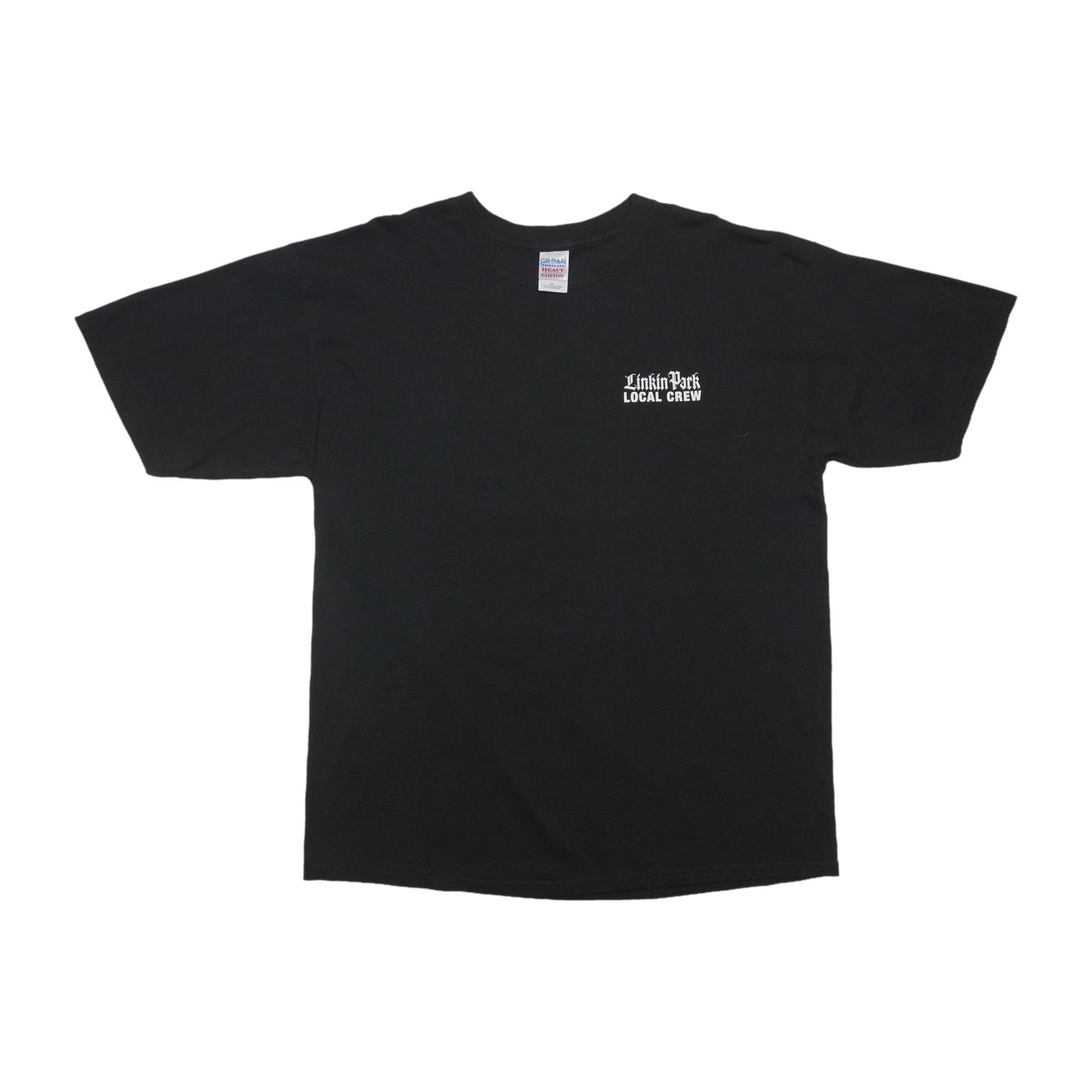 Linkin Park 2000s Black Crew Shirt Extra Large Cotton: Linkin Park 2000s Black Crew Shirt Extra Large Cotton This is an original vintage 2000 Linkin Park Local Crew shirt. Made from 100% cotton, this black shirt is not a modern reproduction and is in exce