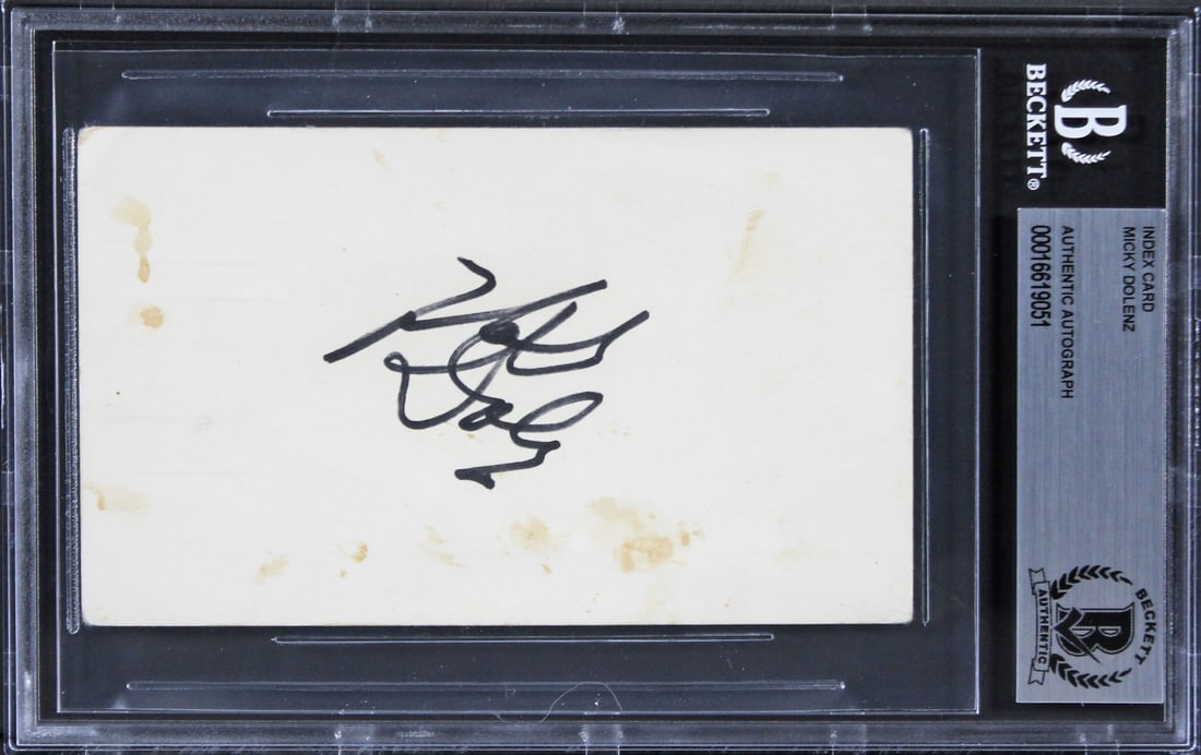 Micky Dolenz Signed 3x5 Index Card The Monkees Beckett Authenticated (1 of 2)