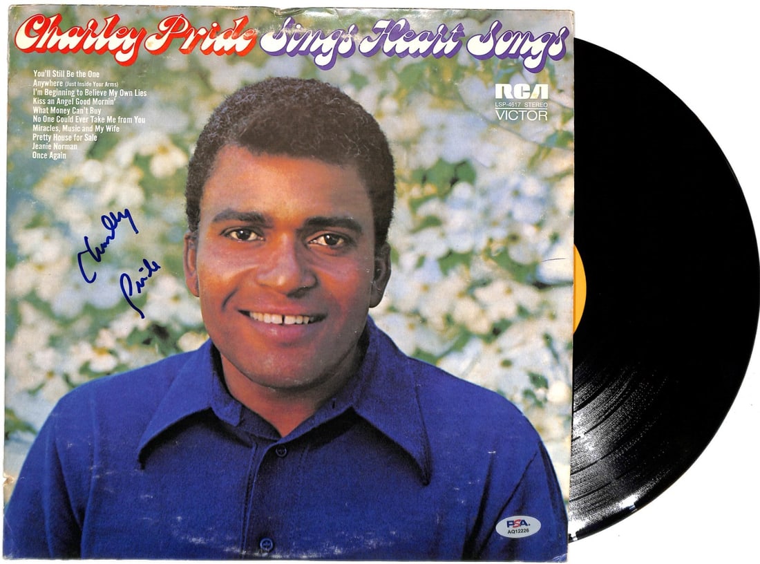 Sings Heart Songs Album Signed by Charley Pride PSA DNA Authenticated (1 of 3)