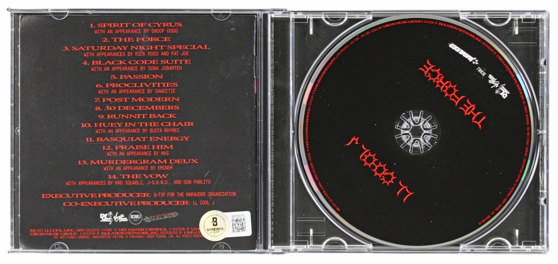 L.L. Cool J. Signed The Force CD Insert with Disk BAS Authenticated - 9