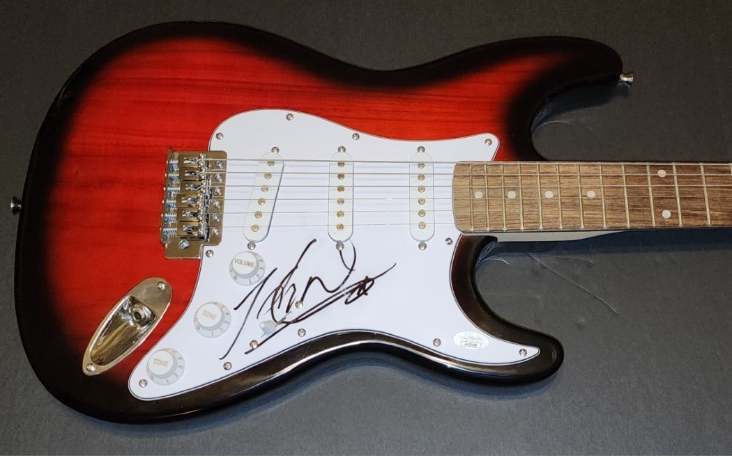 Kat Von D autographed guitar JSA authenticated: Kat Von D autographed guitar JSA authenticated This guitar and guitar pick set is autographed by Kat Von D, renowned tattoo artist and television personality. The signature has been authenticated by J