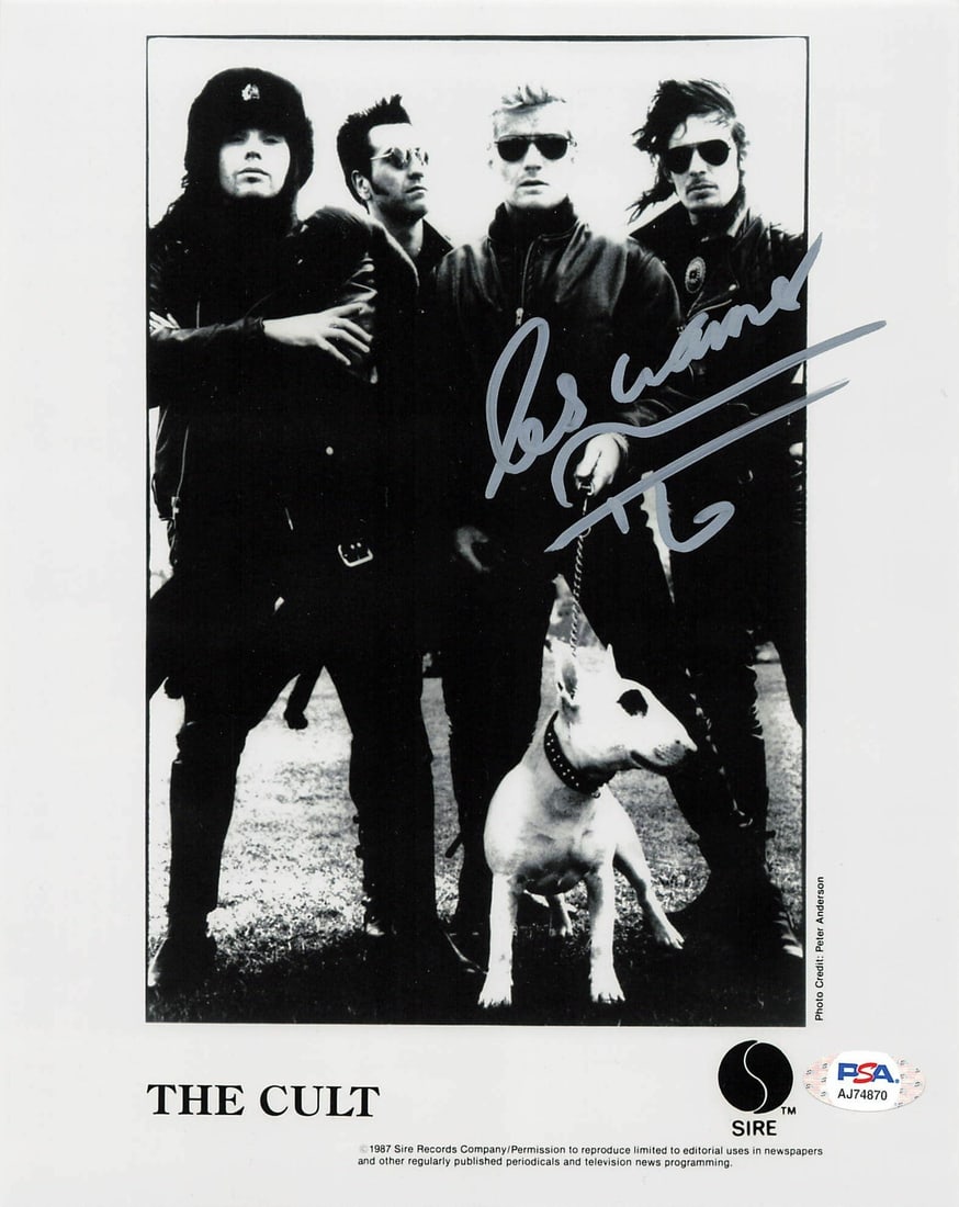 Les Warner Autographed 8x10 Photo PSA/DNA The Cult: Les Warner Autographed 8x10 Photo PSA/DNA The Cult This is a professionally printed 8x10 photograph autographed by Les Warner, the talented drummer known for his contributions to the band The Cult. Th