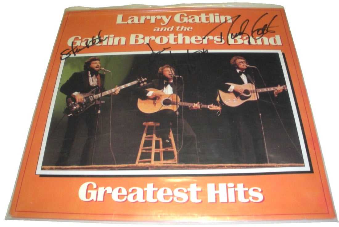 Signed Larry Gatlin Brothers Record Album with Todd Mueller COA (1 of 2)