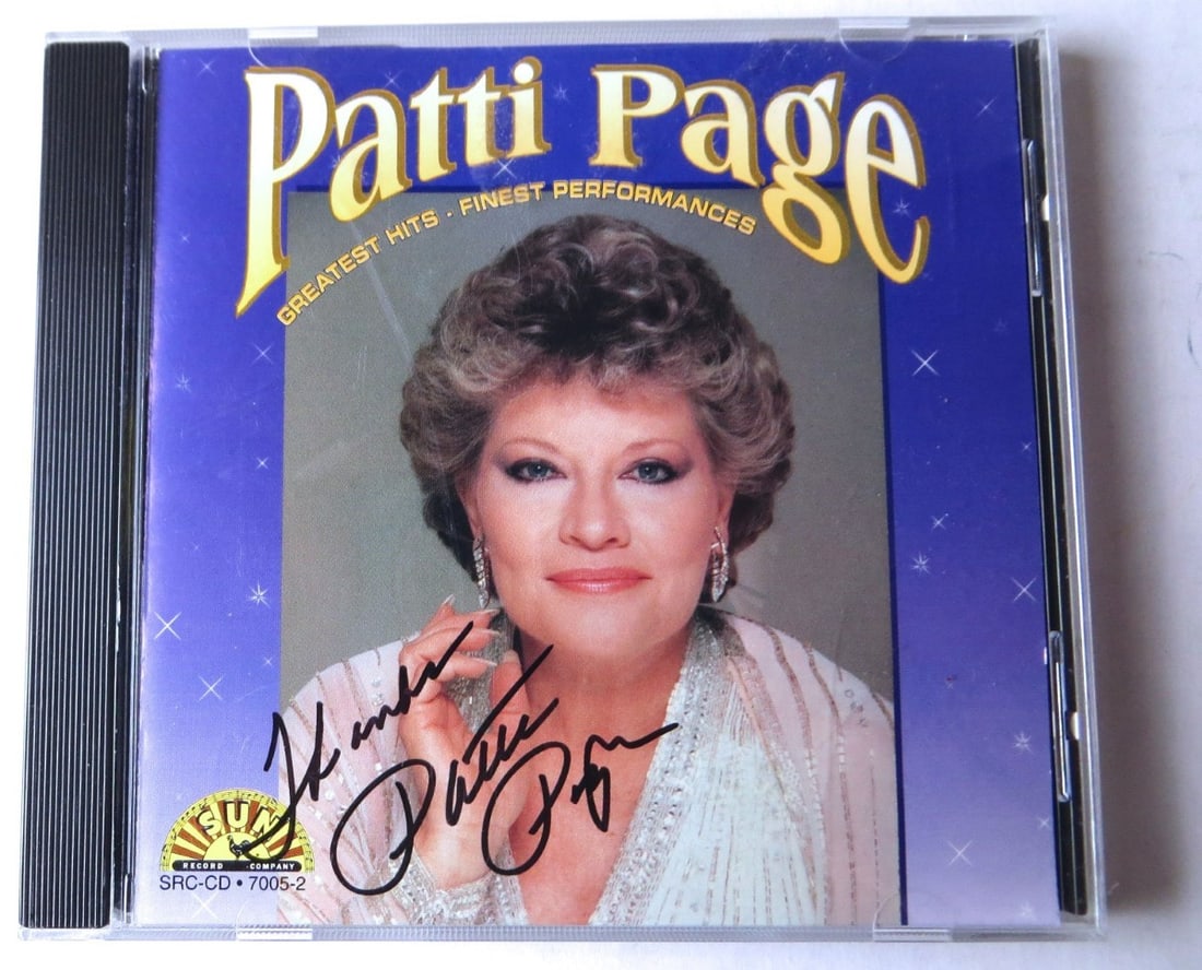 Patti Page Autographed Greatest Hits CD Booklet JSA Certified (1 of 3)
