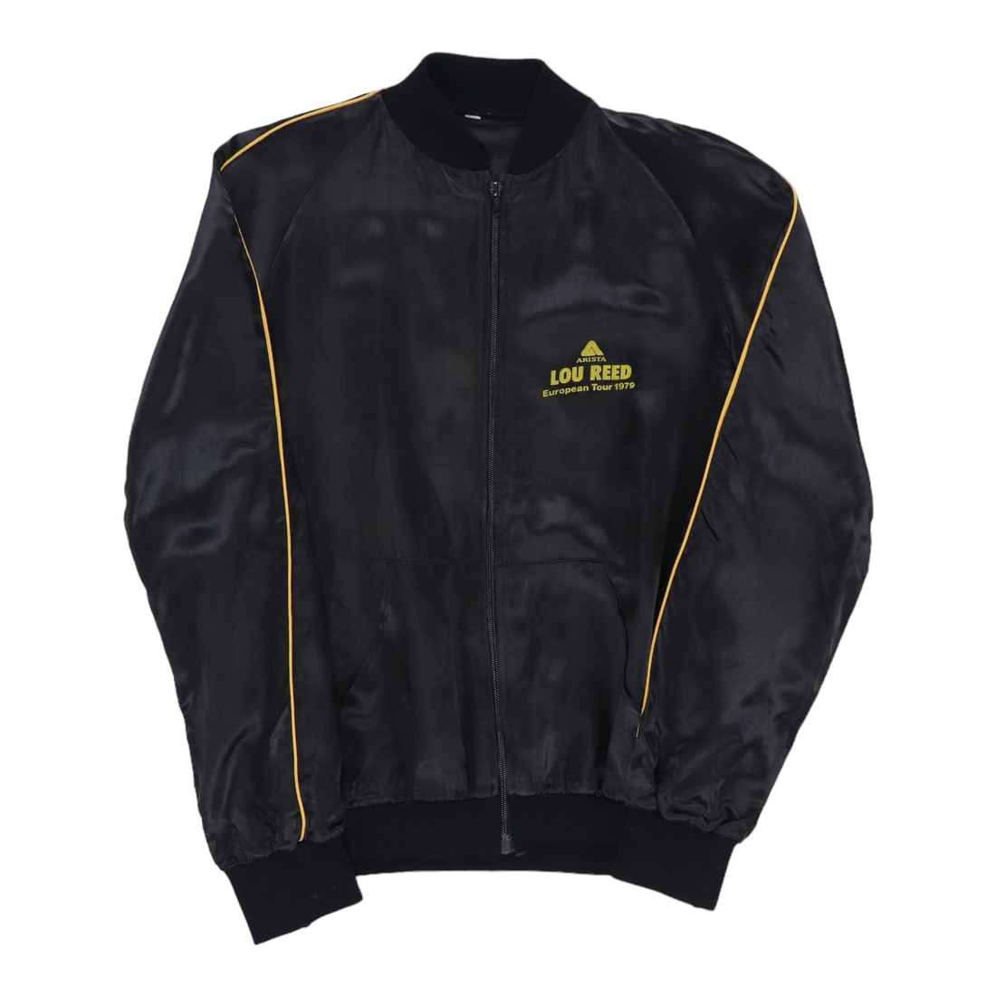 Vintage 1979 Satin Lou Reed European Tour Black Jacket (1 of 5)