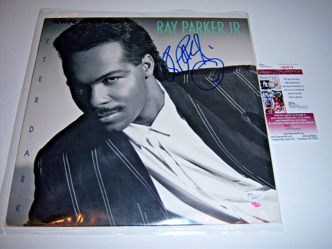 Signed Ray Parker Jr After Dark Album with JSA COA: Signed Ray Parker Jr After Dark Album with JSA COA This is a pre-owned original LP record album titled "After Dark" by Ray Parker Jr., signed and authenticated with JSA/COA. The album originates from 