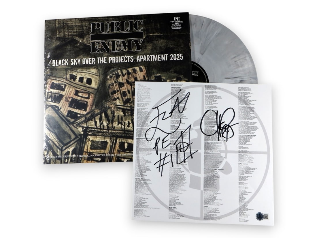 Public Enemy Album Insert Signed by Flavor Flav and Chuck D BAS Authenticated (1 of 2)
