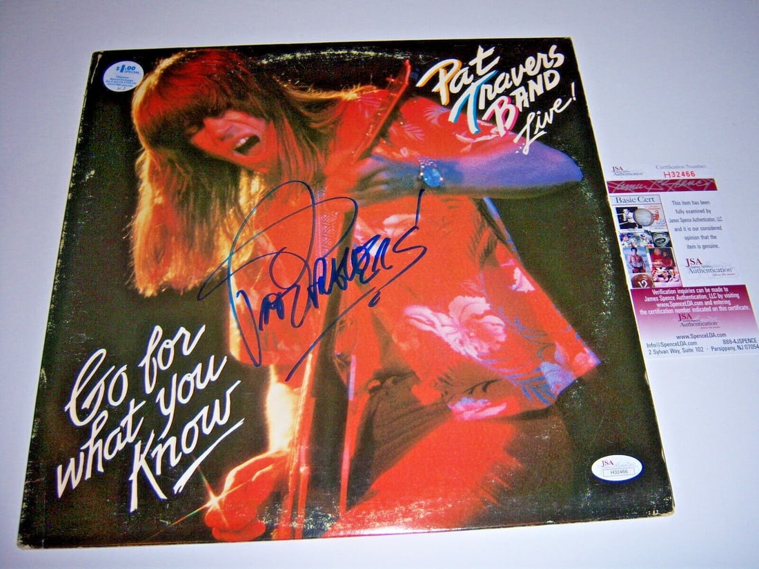 Signed Pat Travers Go for What You Know LP Album with JSA COA: Signed Pat Travers Go for What You Know LP Album with JSA COA This is an original Pat Travers "Go For What You Know" LP record album, signed and accompanied by JSA/COA authentication. The album is a c