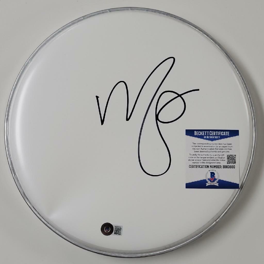 12 Inch Drumhead with Mod Sun Signature Beckett Authenticated Flame Design (1 of 1)