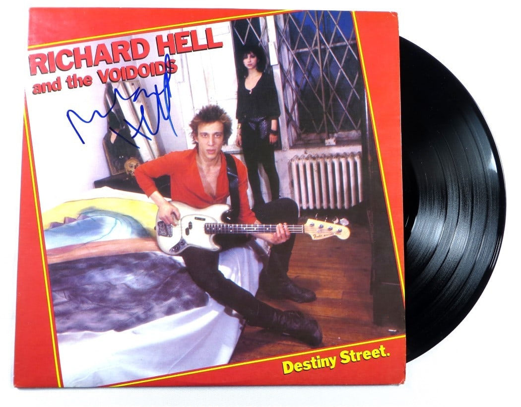 Richard Hell Autographed Destiny Street Album Cover Beckett Authenticated: Richard Hell Autographed Destiny Street Album Cover Beckett Authenticated This is an original autographed album cover of Richard Hell's 'Destiny Street' by The Voidoids. The album cover is authenticat