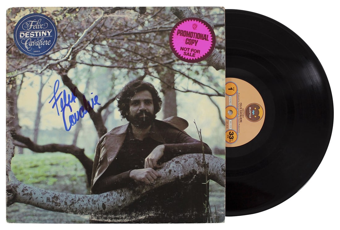 Felix Cavaliere Signed Destiny Album Cover with Vinyl Beckett Authenticated (1 of 9)