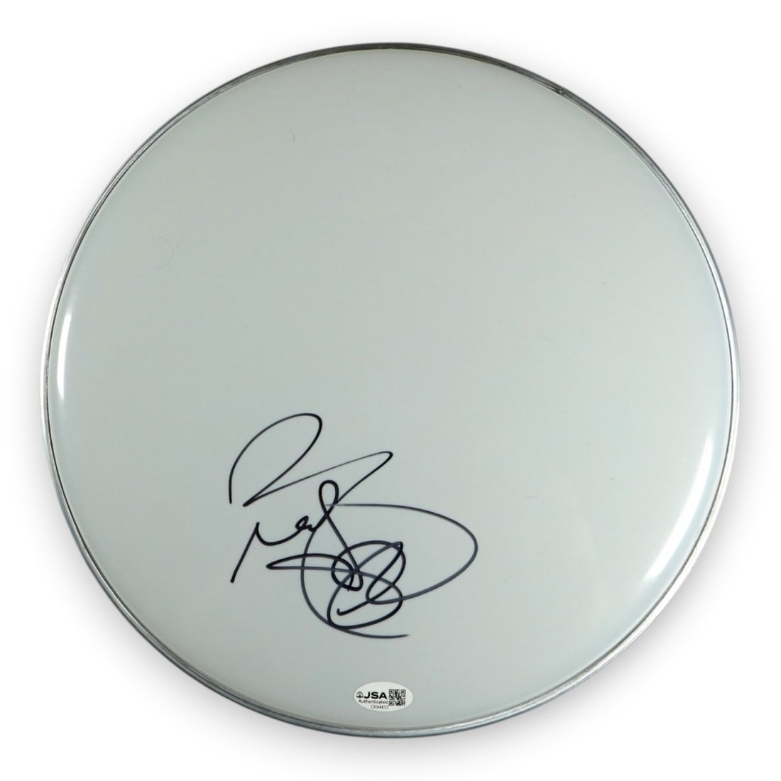 Rudy Sarzo signed 12 inch drumhead JSA authenticated Quiet Riot Ozzy Osbourne: Rudy Sarzo signed 12 inch drumhead JSA authenticated Quiet Riot Ozzy Osbourne This is a 12-inch drumhead autographed by Rudy Sarzo, renowned for his performances with Quiet Riot and Ozzy Osbourne. The