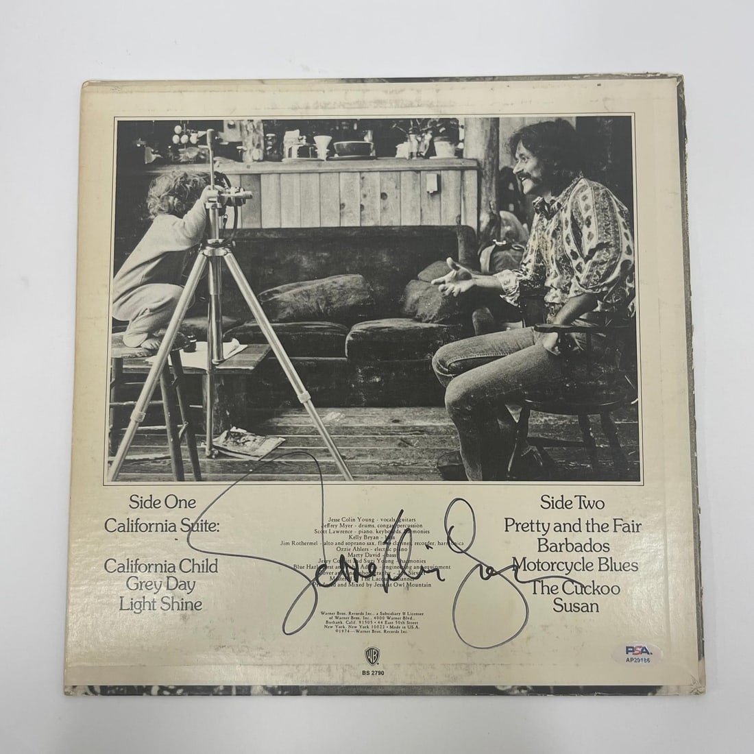 Jesse Colin Young Light Shine Signed Vinyl Album PSA/DNA Certified (1 of 3)