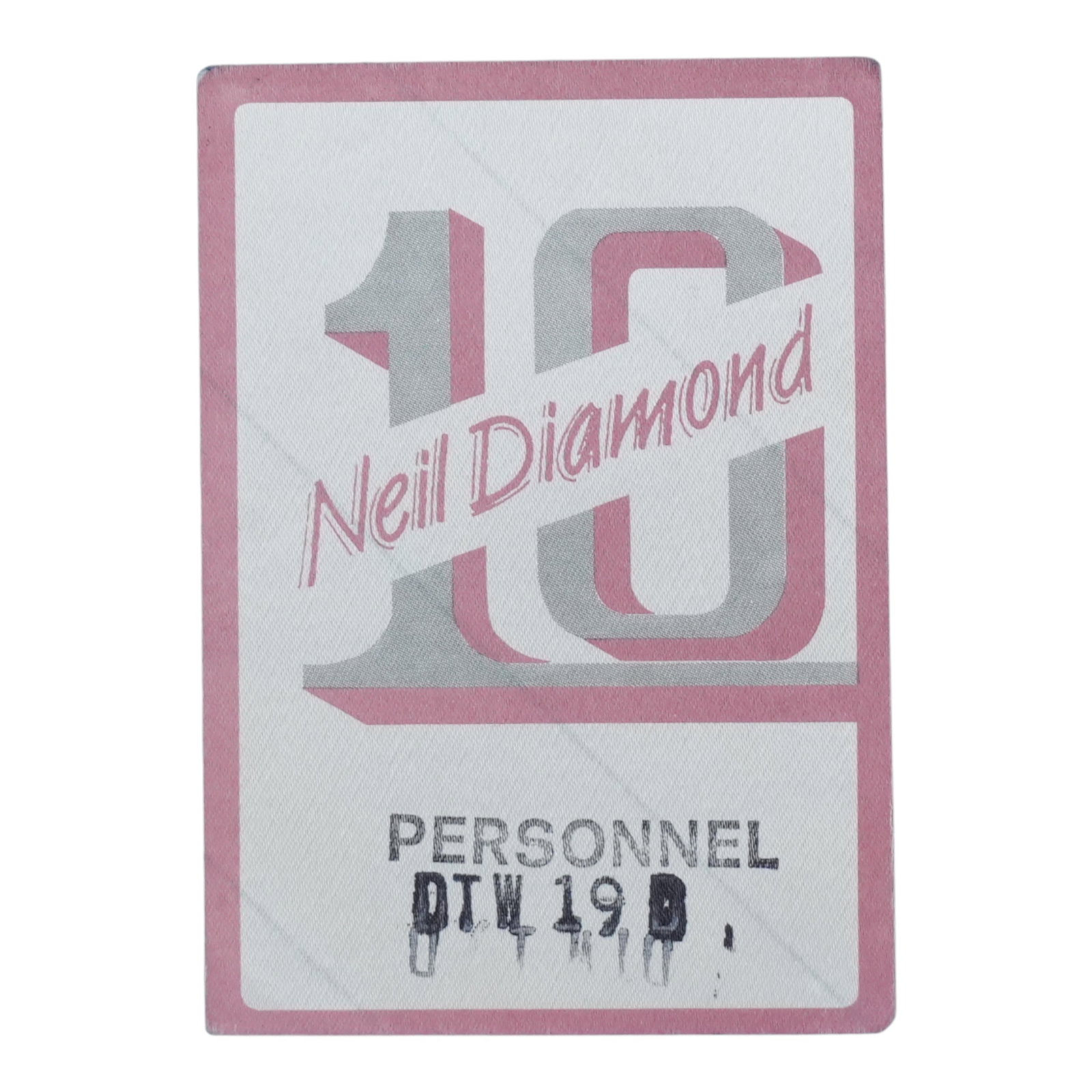Vintage 1982 Neil Diamond Tour Staff Backstage Access Pass (1 of 2)
