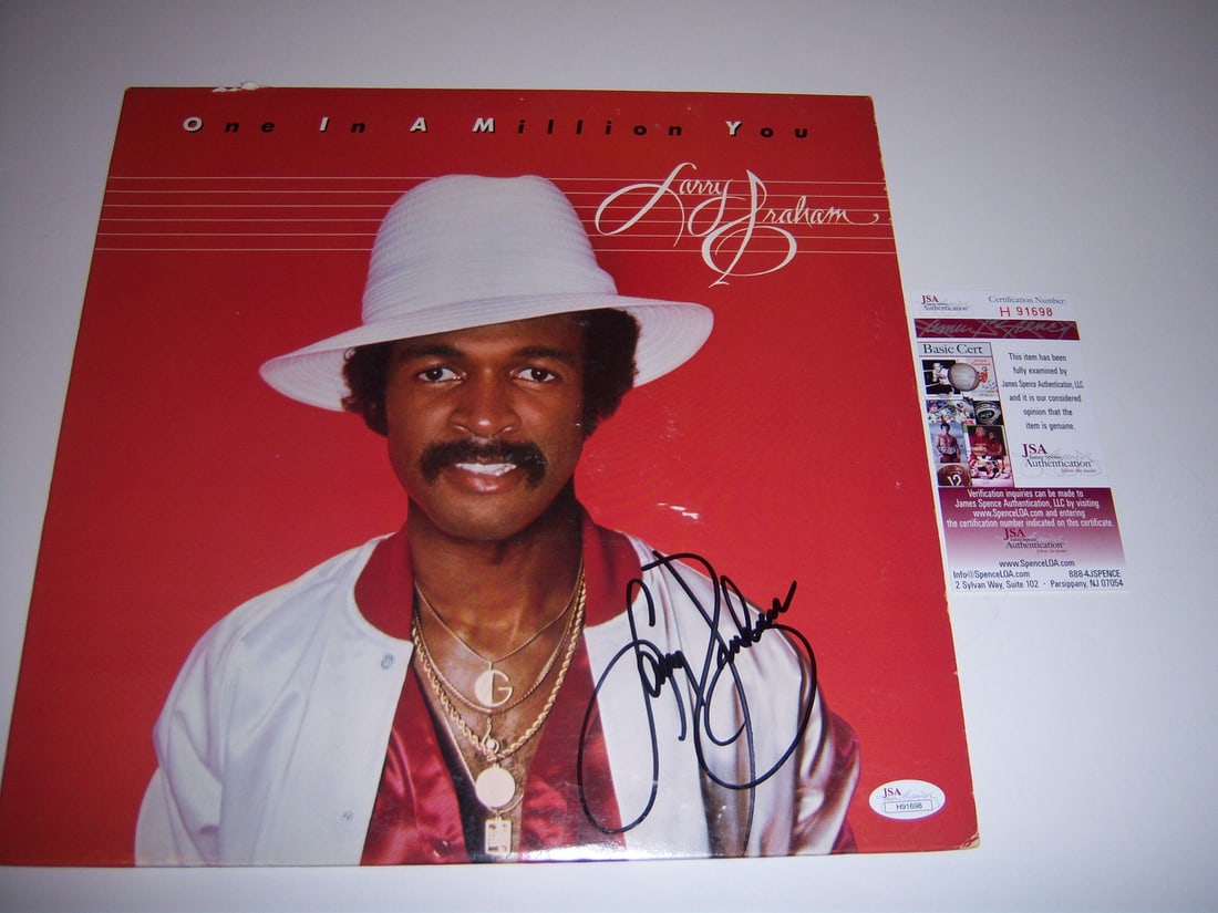Larry Graham signed One In A Million You LP with JSA COA: Larry Graham signed One In A Million You LP with JSA COA This is an original 'One In A Million You' LP record album by Larry Graham, signed and accompanied by JSA/COA authentication. The album is pre-