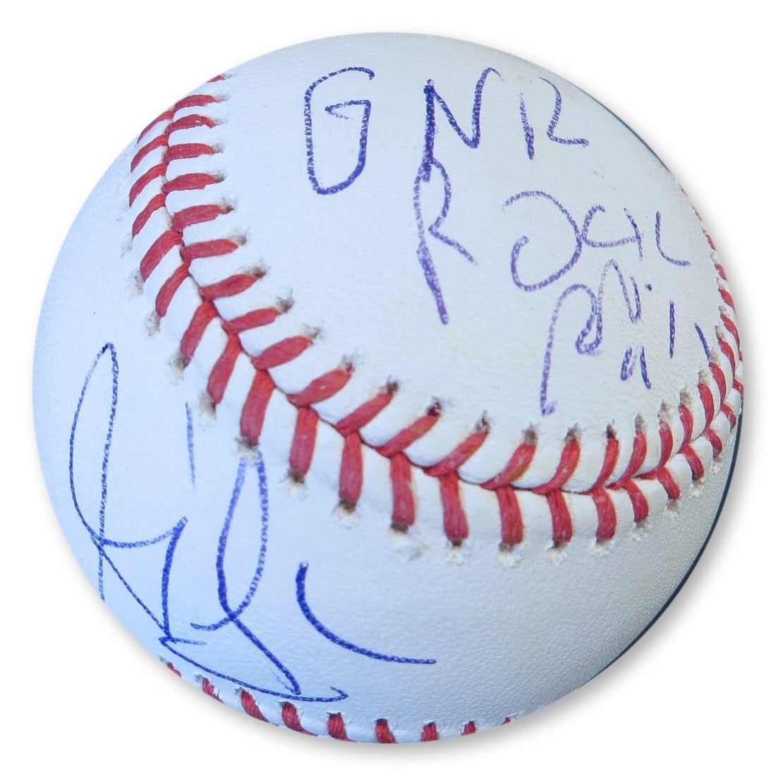 Baseball Signed by Gilby Clarke with Global Authentics Certification: Baseball Signed by Gilby Clarke with Global Authentics Certification This is an original baseball autographed by Gilby Clarke, recognized for his role with Guns N' Roses. The signature on the baseball