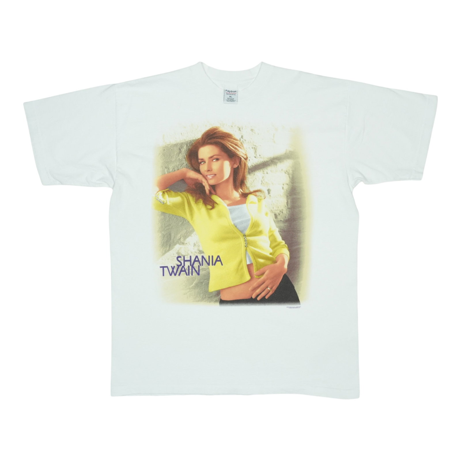 Vintage 1998 Shania Twain White Cotton Concert T Shirt Extra Large: Vintage 1998 Shania Twain White Cotton Concert T Shirt Extra Large This is an original vintage 1998 Shania Twain shirt, not a modern reproduction. The shirt features no back graphics and is made from 