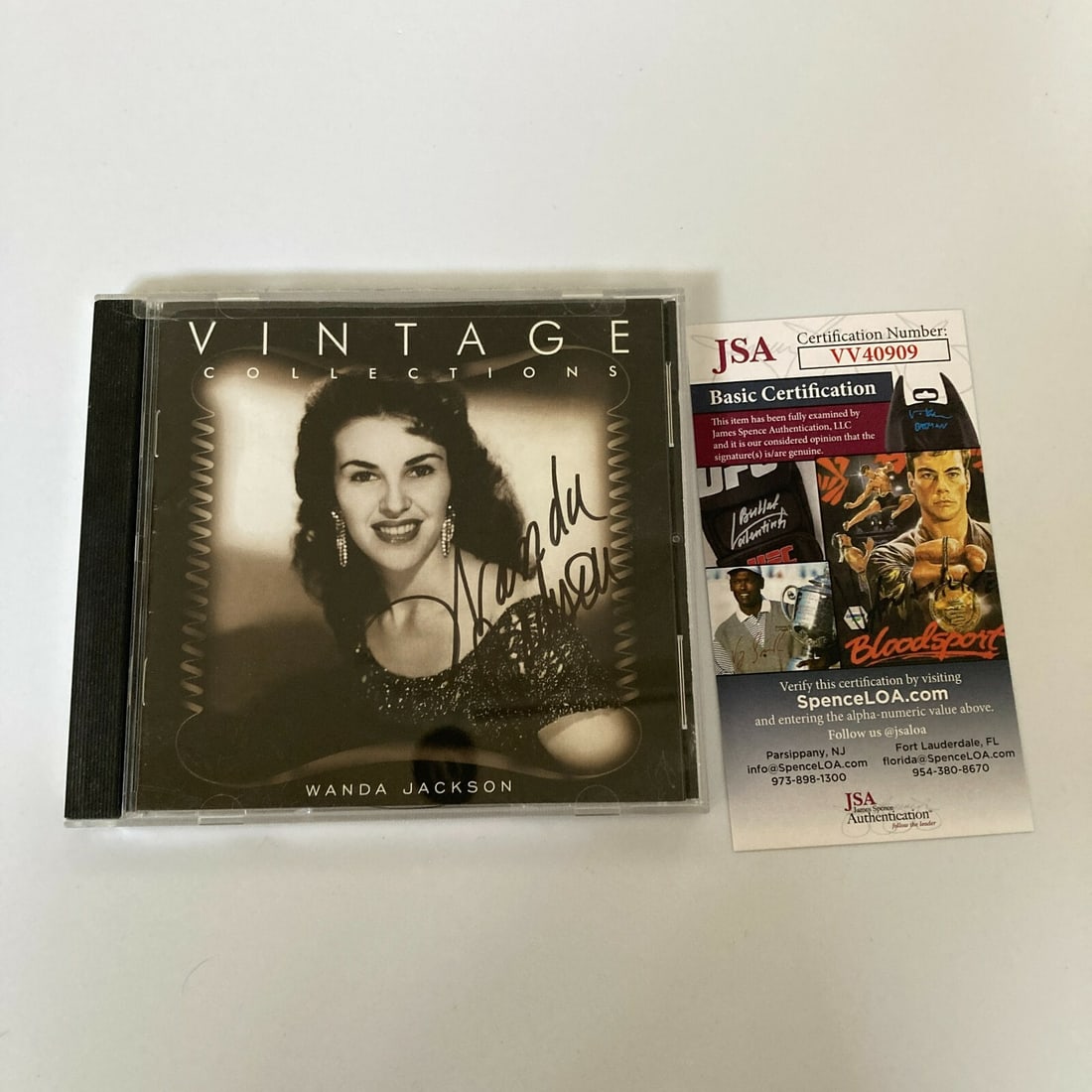 Wanda Jackson Signed Vantage Collection CD with JSA COA: Wanda Jackson Signed Vantage Collection CD with JSA COA This is an original music CD from the Vantage Collection, signed by the legendary Wanda Jackson. The item comes with a James Spence Authenticati