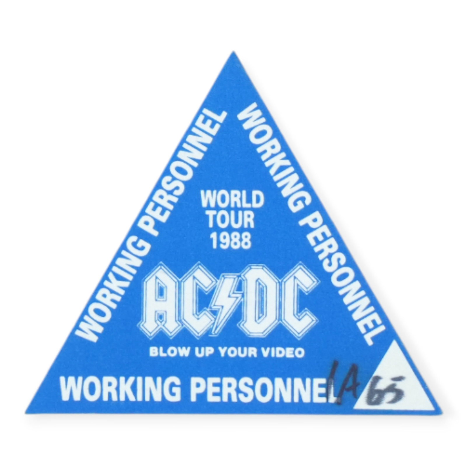 Vintage 1988 AC/DC Blow Up Your Video Tour Original Backstage Pass (1 of 2)