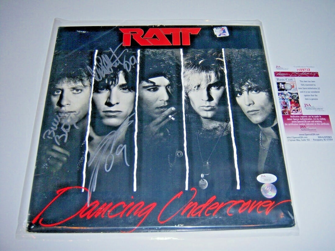 Signed RATT Dancing Undercover Album Three Autographs JSA Authenticated (1 of 1)