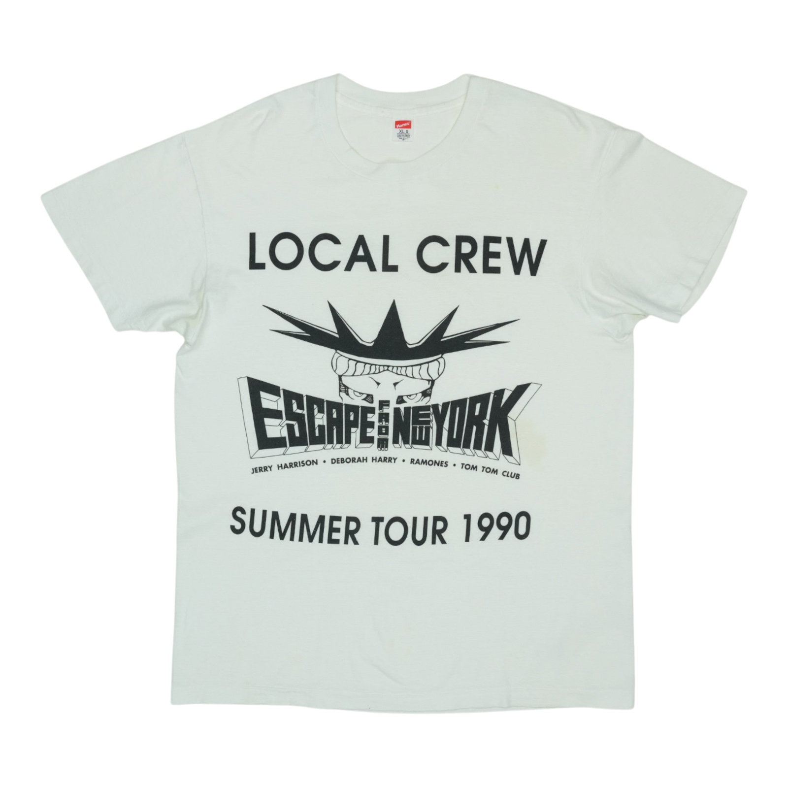 Vintage 1990 Ramones Escape From New York Concert T-Shirt White Cotton (1 of 10)