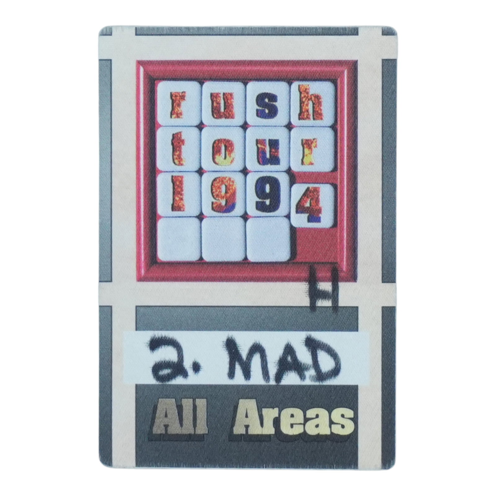 Rush 1994 Tour All Areas Backstage Pass (1 of 2)