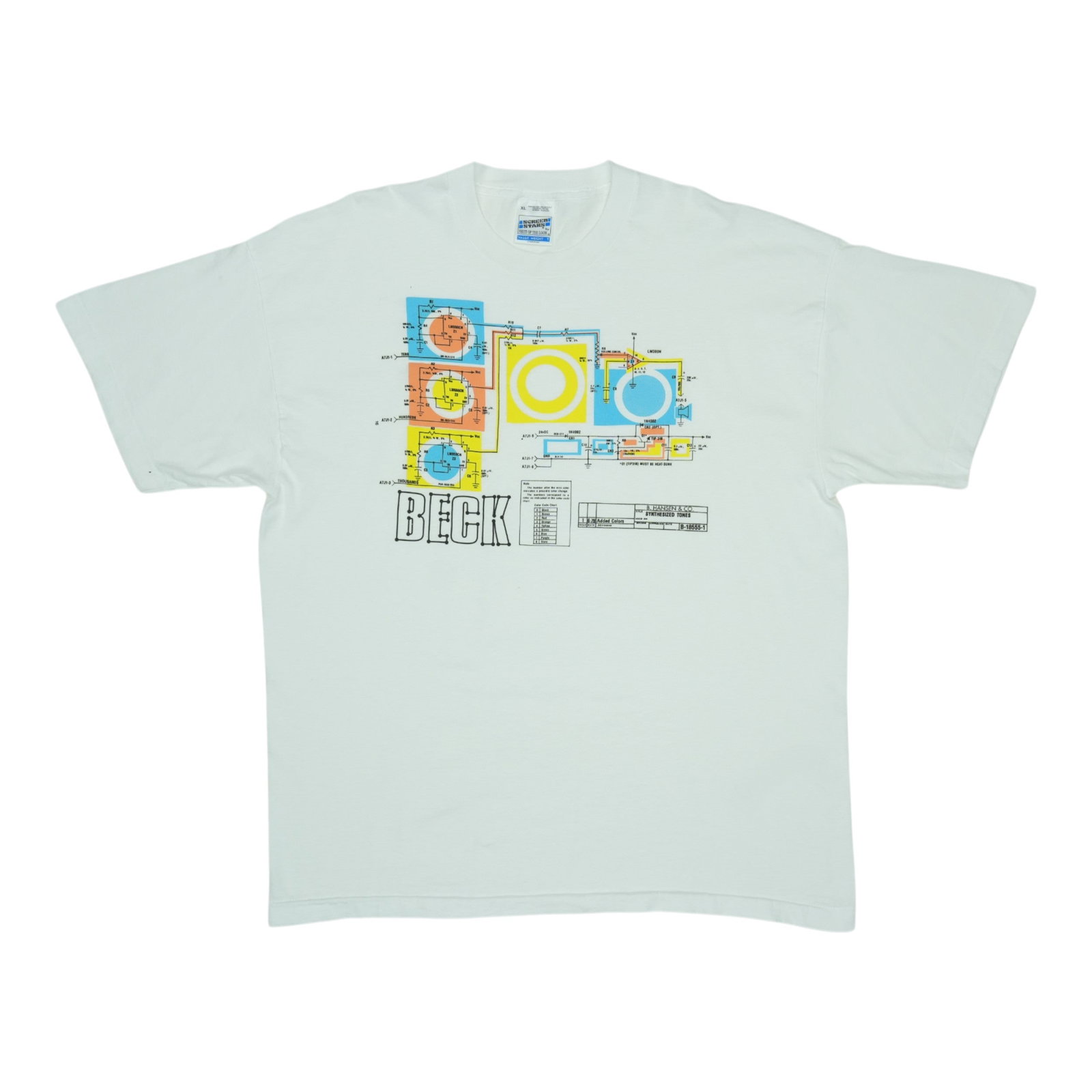 Vintage 1990s Beck White Cotton Shirt Extra Large: Vintage 1990s Beck White Cotton Shirt Extra Large This is an original vintage Beck shirt from the 1990s, not a modern reproduction. Made from 100% cotton in white, it features no back graphics and is 