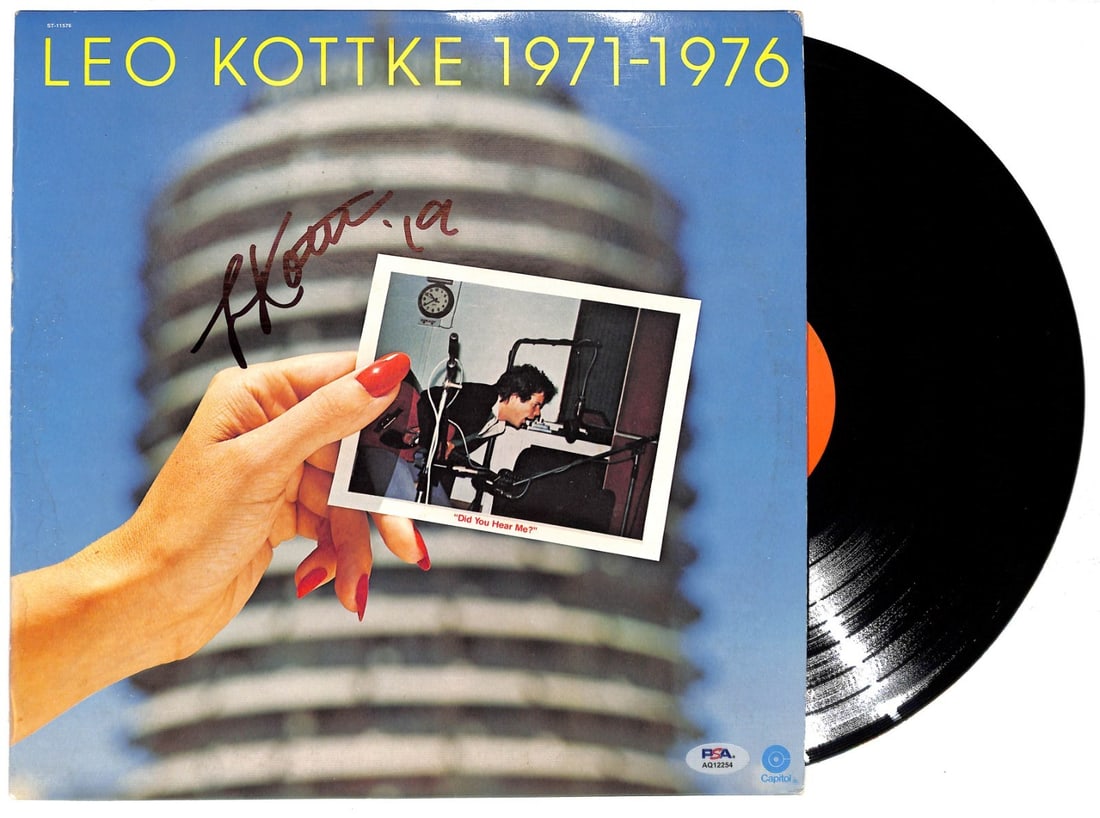 Leo Kottke Signed 1971-1976 Record Album with PSA DNA Authentication: Leo Kottke Signed 1971-1976 Record Album with PSA DNA Authentication This is an original "1971-1976" album autographed by Leo Kottke. The signature has been authenticated by PSA/DNA, providing assuran