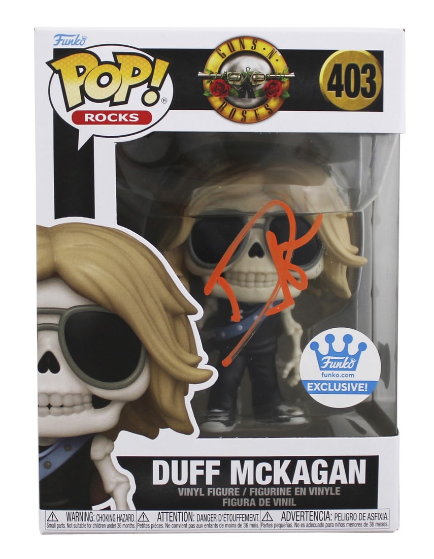 Beckett authenticated Duff McKagan signed Funko Pop #403 (1 of 7)